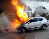  بالصور: إحتراق مركبة وسط مدينة اللد دون وقوع إصابات 